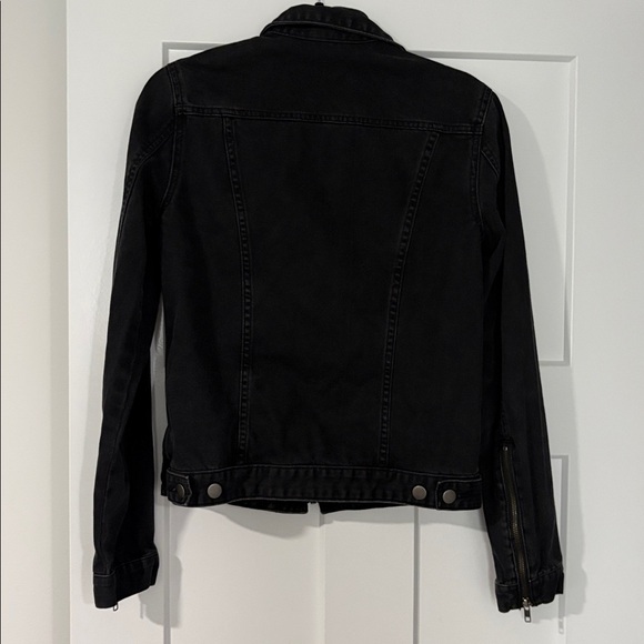 Long Tall Sally - Black denim jacket - Size 6 - Picture 2 of 9